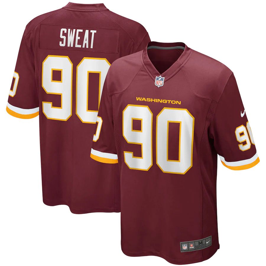 Men Washington Redskins #90 Montez Sweat Nike Burgundy Game NFL Jersey